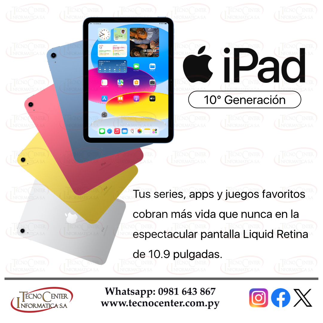 iPad 10th. Generación 10.9” Wi-Fi